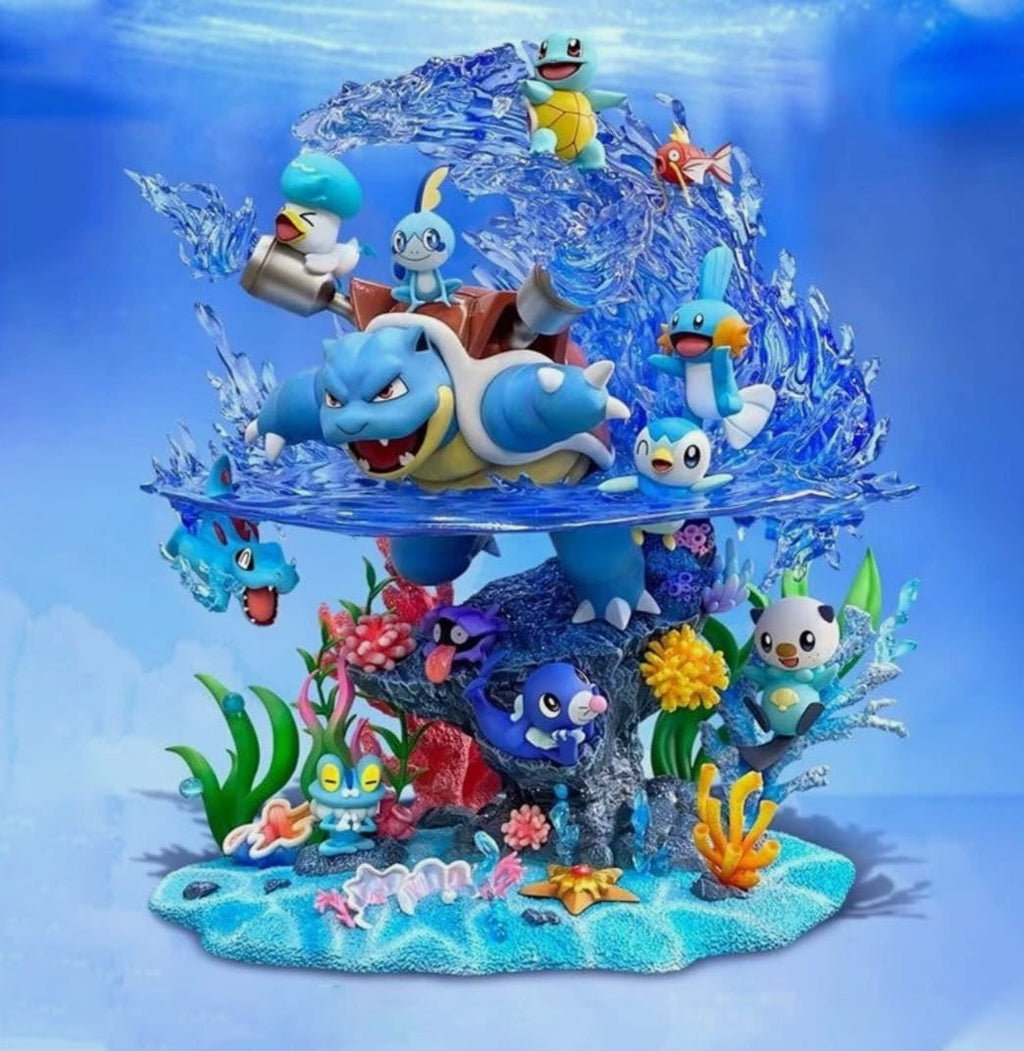 Blastoise Evolution Battle Statue – Premium Pokémon Collectible