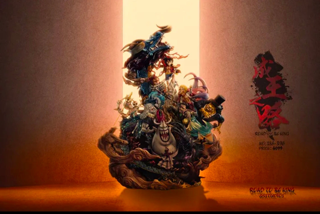 New G5 Studio One Piece Statue Monkey D Luffy Nica Teach Kaido 11 PCS Figure